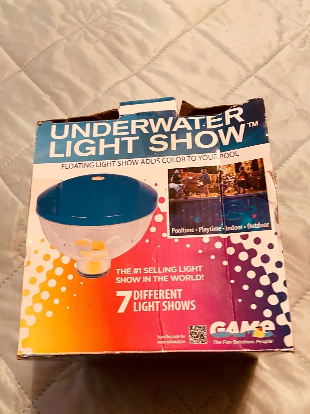 Underwater Light Show - Blue Floating Pool Light